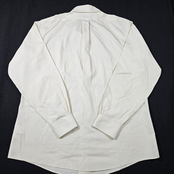 Brooks Brothers Regent Fit Men's LS Button-up Shirt Yellow Check Size 16.5 - Picture 7 of 7